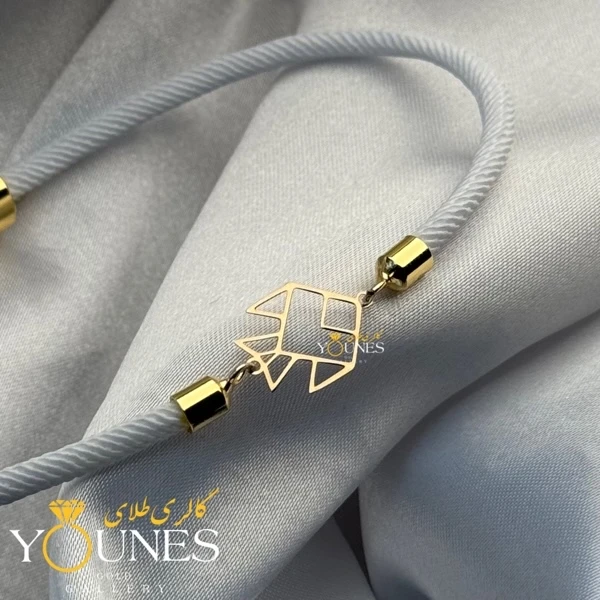 دستبند ماهی اوریگامی طلا لیزری